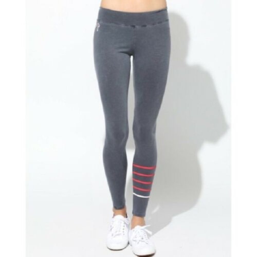 Sundry Umbrella Patch Stripe Leggings